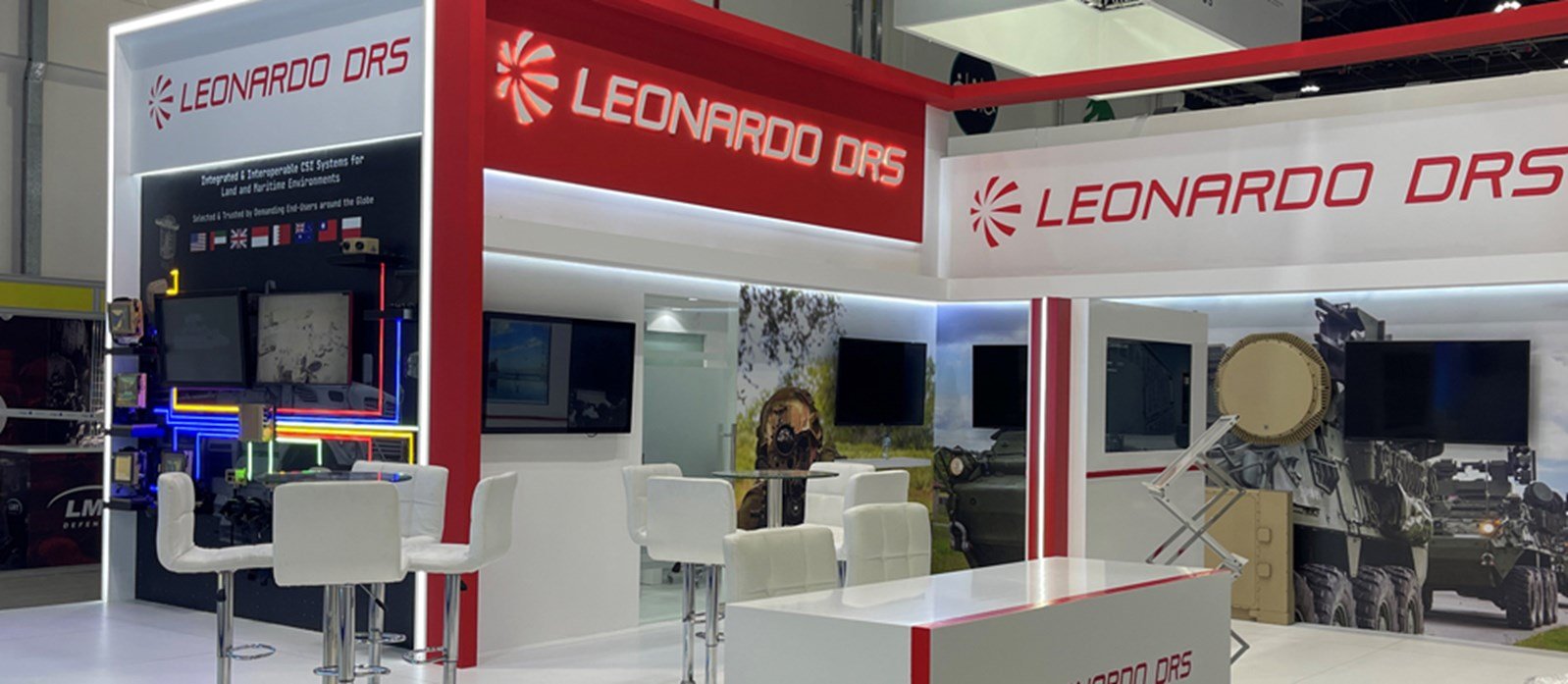 Leonardo DRS booth at IDEX 2023